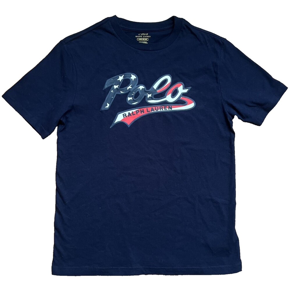 Preppy Classic Ralph Lauren Youth Large Logo Graphic Tee Minimalist Essentials